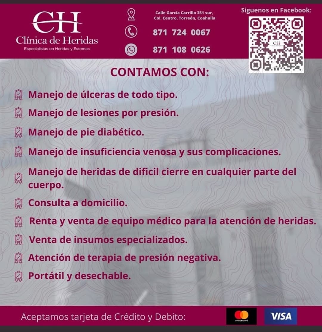 Lista de servicios de Clínica de Heridas